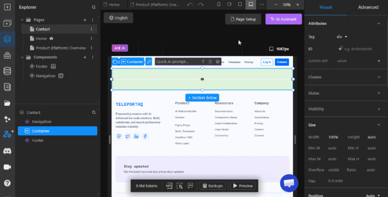 Animation of forms management feature